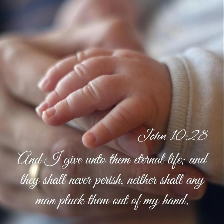 John 10-28 “And I give unto them eternal life; and they shall never perish,  neither shall any man pluck them out of my hand.” | CHURCH4U2@HOME